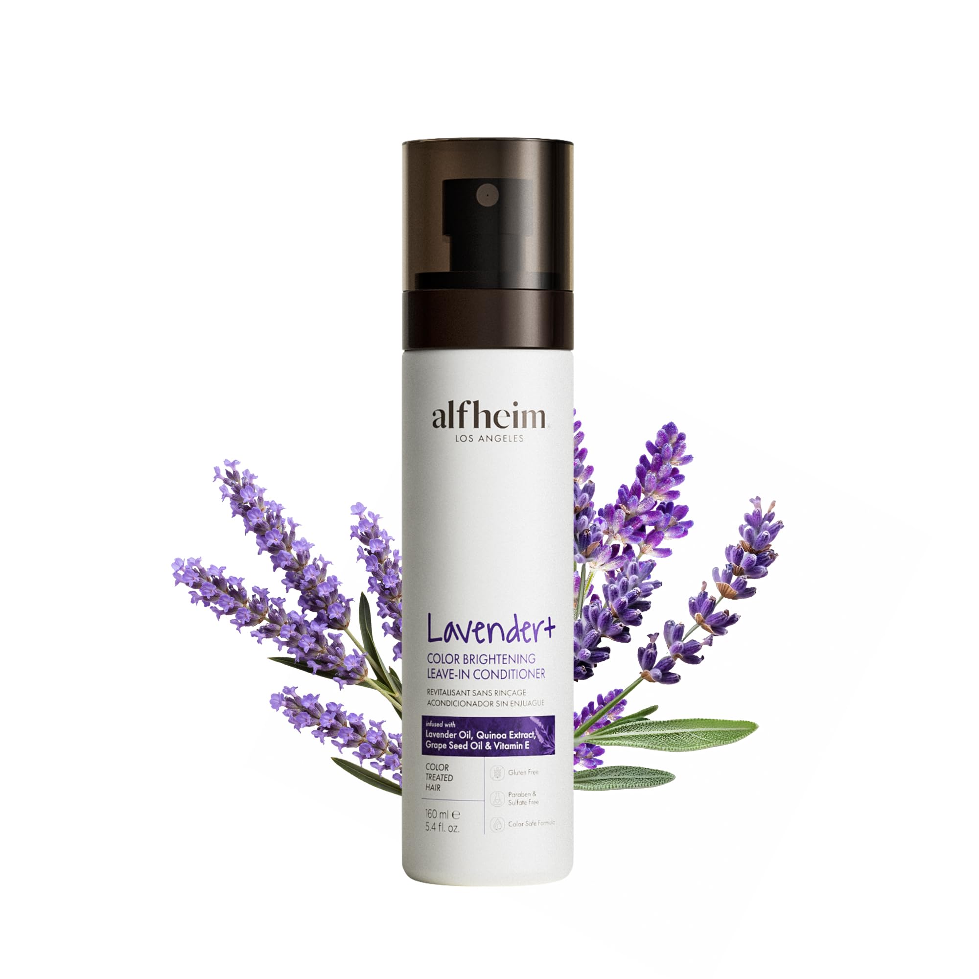 ALFHEIM Lavande+ spray sans rinçage pour blond, neutralise les reflets jaunes