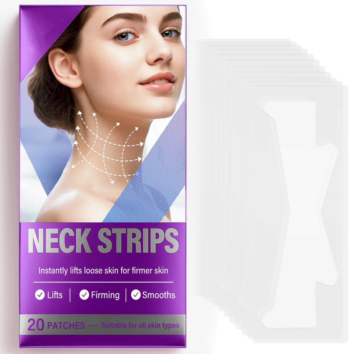 ALFREVER bande lift cou invisible, confort discret et effet lift.