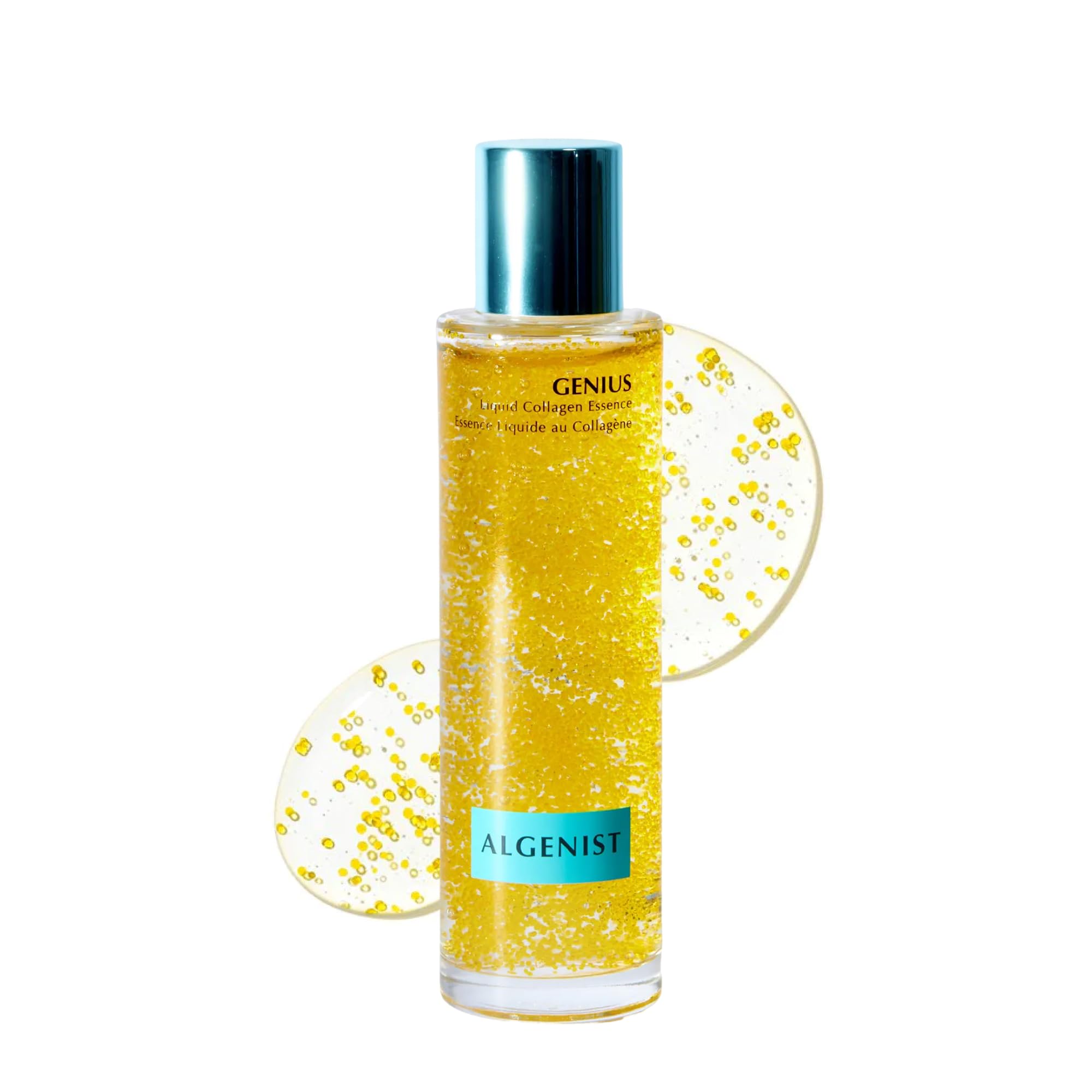 Flacon Algenist GENIUS, essence liquide au collagène pour hydrater et illuminer le teint.