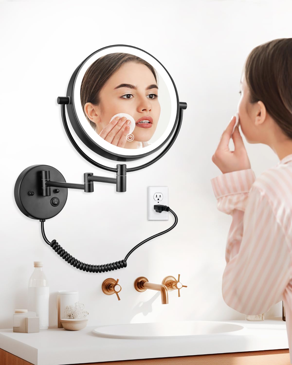 ALHAKIN Accessoires et instructions inclus pour une installation murale rapide.