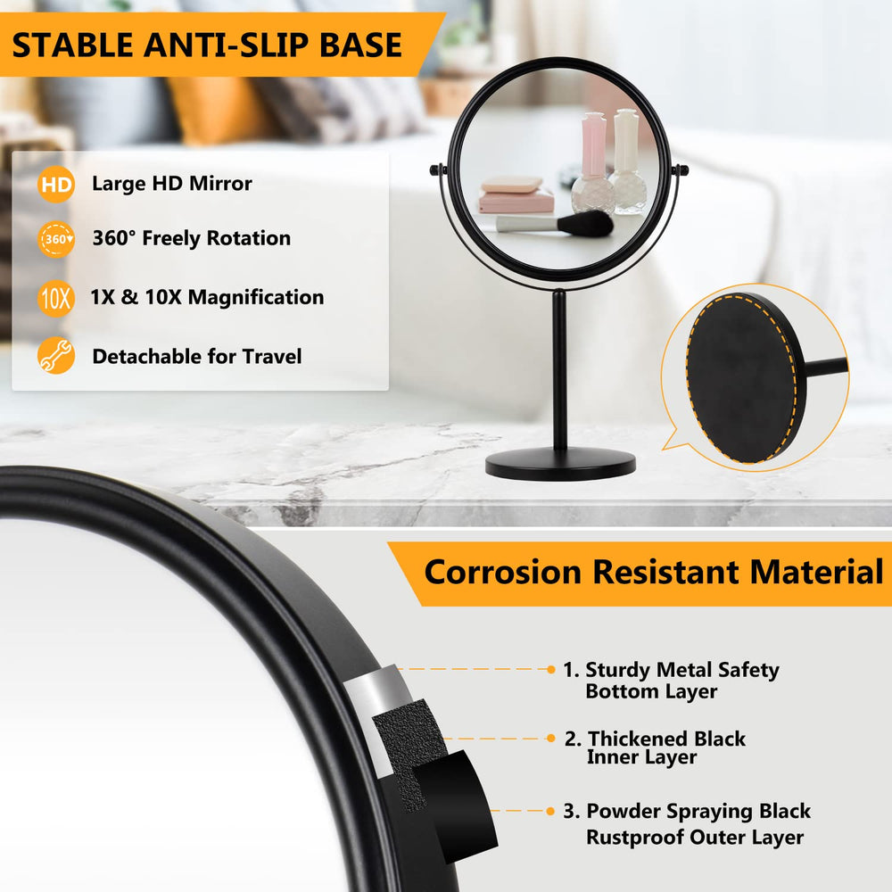 ALHAKIN Miroir Maquillage détachable, idéal pour voyager et transporter.
