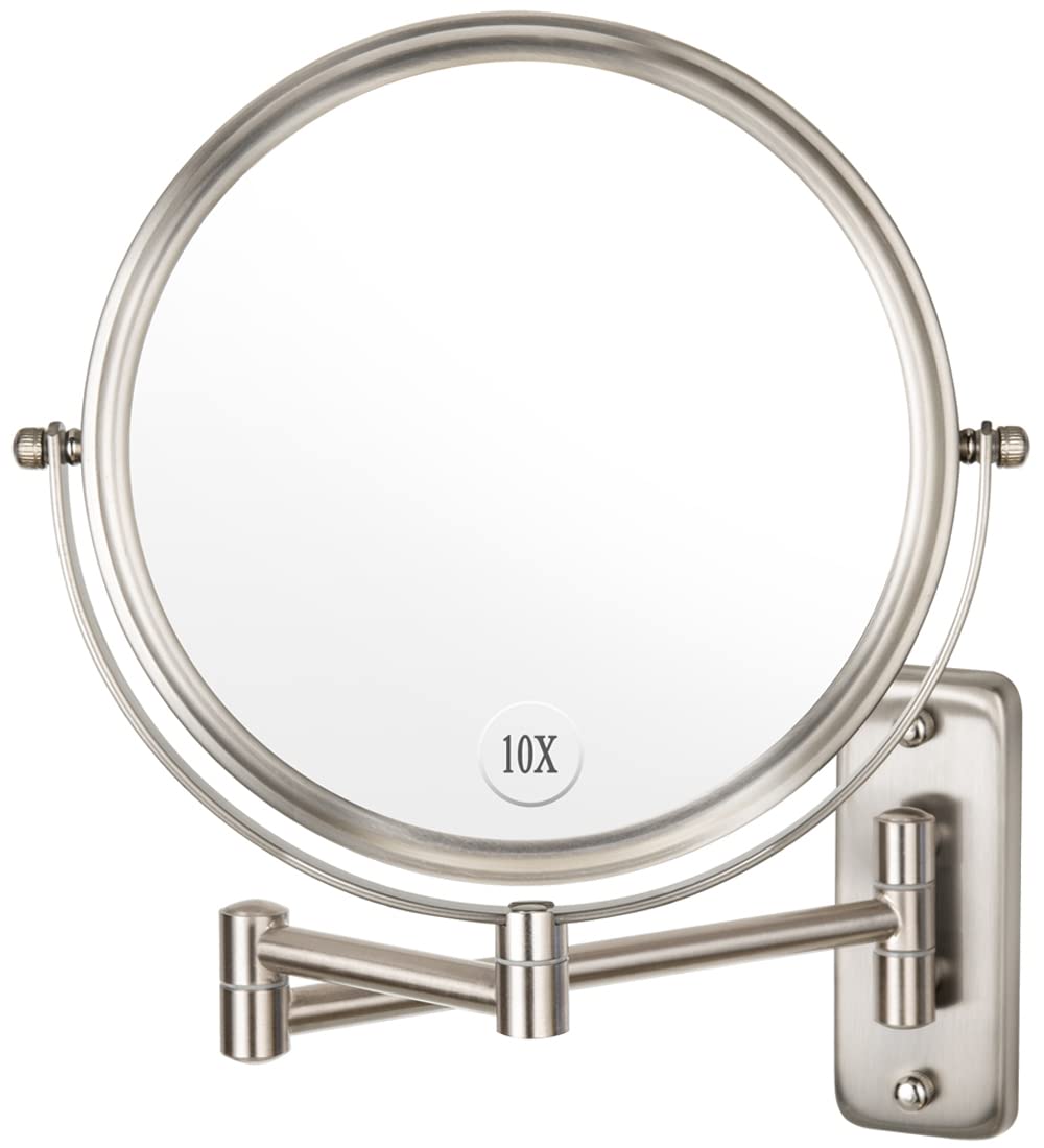 ALHAKIN Miroir Maquillage Mural 1x/10x, détails précis