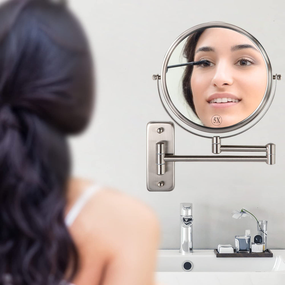 ALHAKIN miroir mural idéal pour rasage et maquillage près du lavabo.