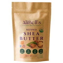 AliBell's Beurre de Karité raffiné sans parfum — bloc naturel prêt à fondre pour la peau.