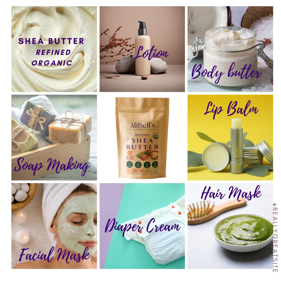 AliBell's Beurre de Karité raffiné sans parfum — soin visage hydratant et revitalisant.