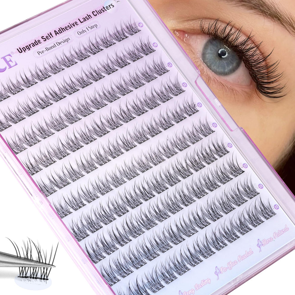 ALICE cils autoadhesifs naturels 10-12mm, facile à appliquer sans colle, look subtil.