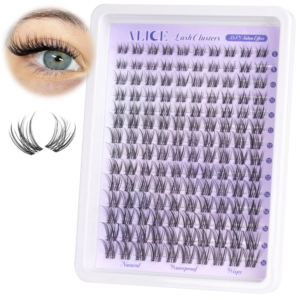 ALICE cils en grappes avec bande invisible pour un regard naturel et confortable.
