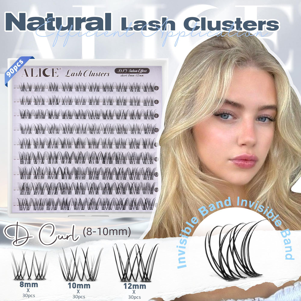 ALICE extensions invisibles 8-12 mm pour un effet naturel et rapide.