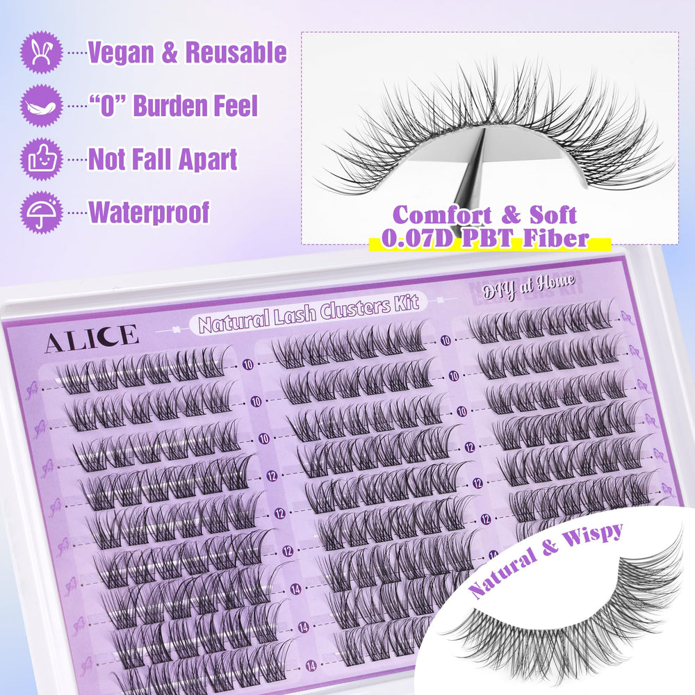 ALICE cils individuels 10-14mm pour variations de longueur adaptées
