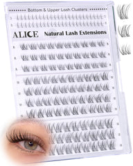 ALICE cils-naturels clusters, bande-invisible, regard naturel et sans maquillage.