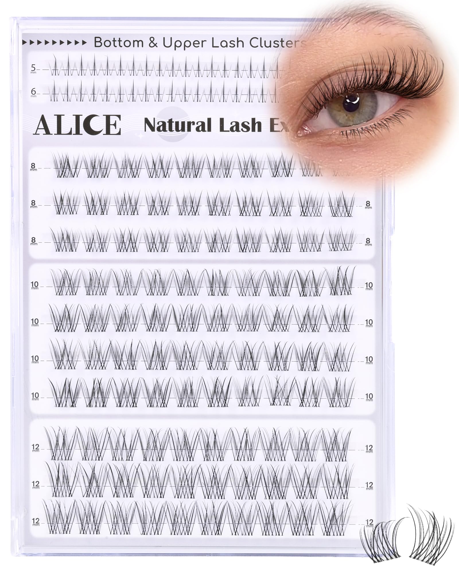 ALICE cils-naturels clusters, usage-quotidien, idéal pour un relooking quotidien sans effort.