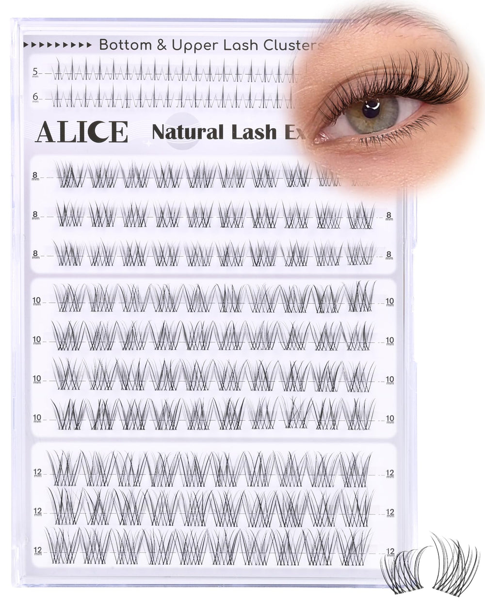 ALICE cils-naturels clusters, usage-quotidien, idéal pour un relooking quotidien sans effort.