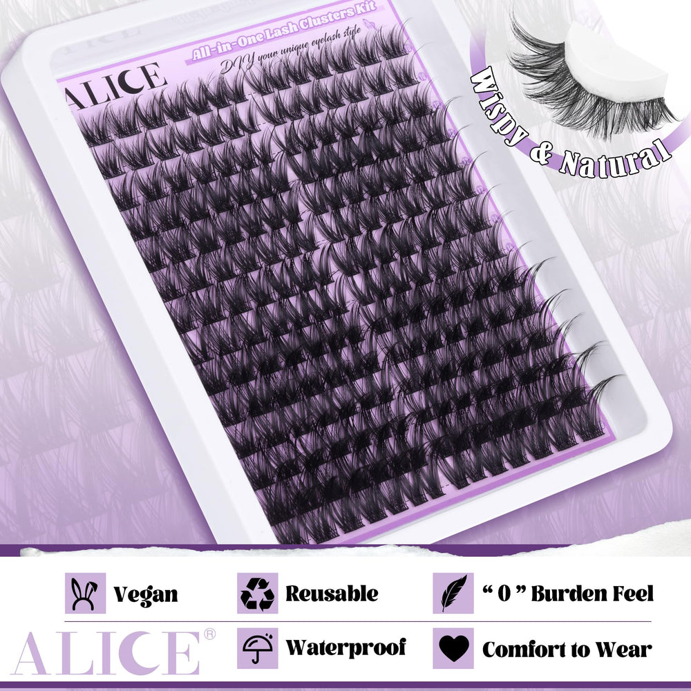 ALICE clusters-cils-10-18mm: combinaisons variées pour un effet éthéré.