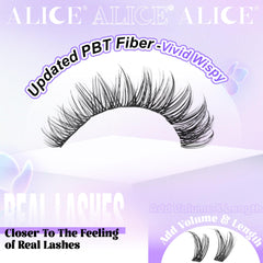 ALICE clusters cils naturels wispy 12mm densité subtile
