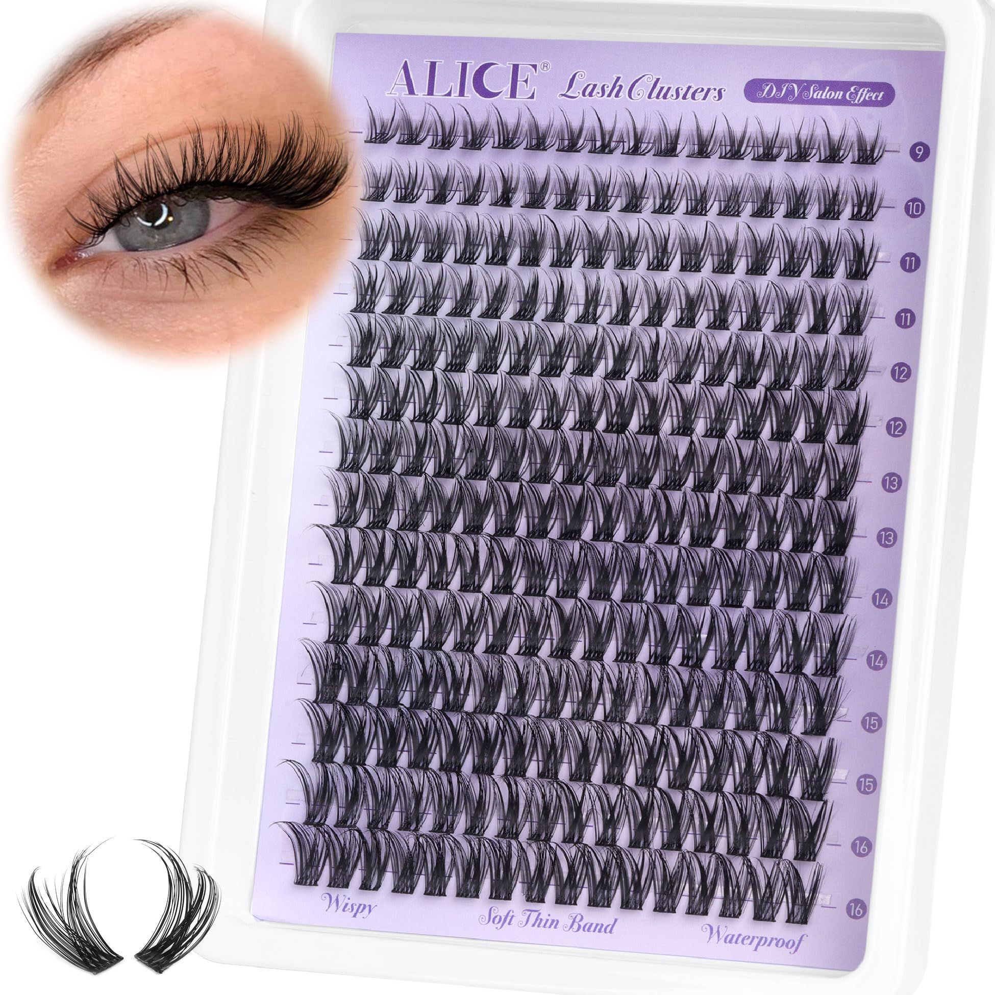 ALICE clusters cils naturels wispy 16mm regard spectaculaire