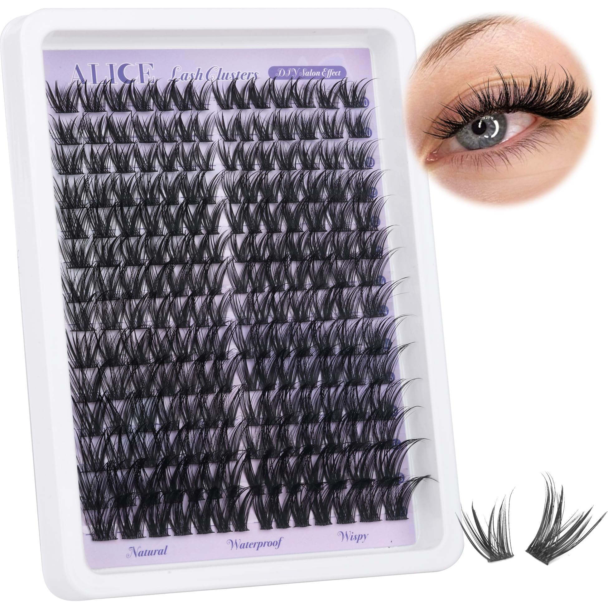 ALICE Clusters cils ondulés 10-18mm pour un regard naturel et modulable.