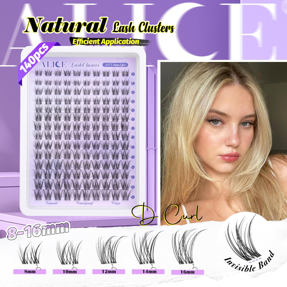 ALICE extensions cils groupes 8-16 mm pour une longueur personnalisable.