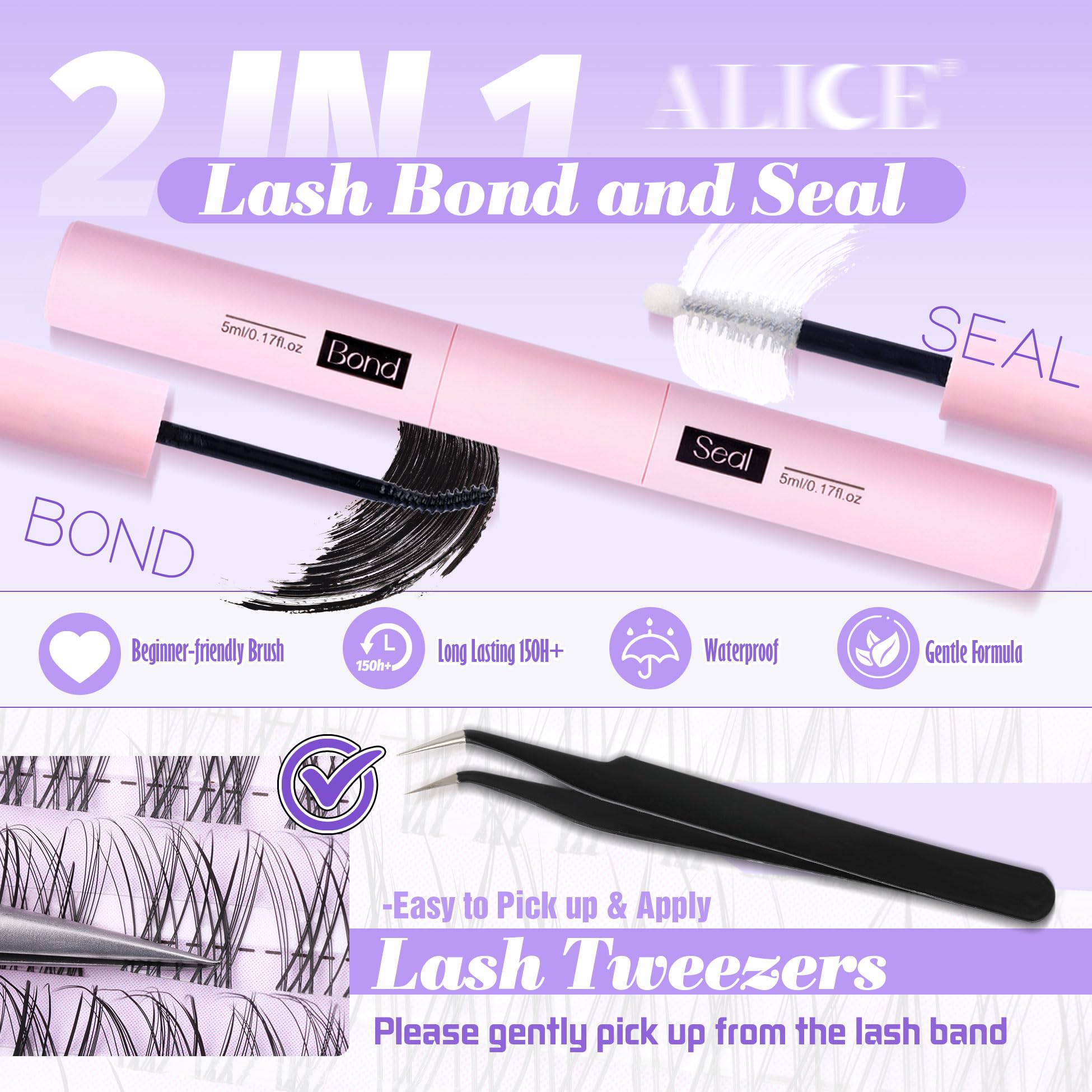 ALICE Extensions 140 pièces, longueur 8 à 16 mm pour un rendu ajustable.