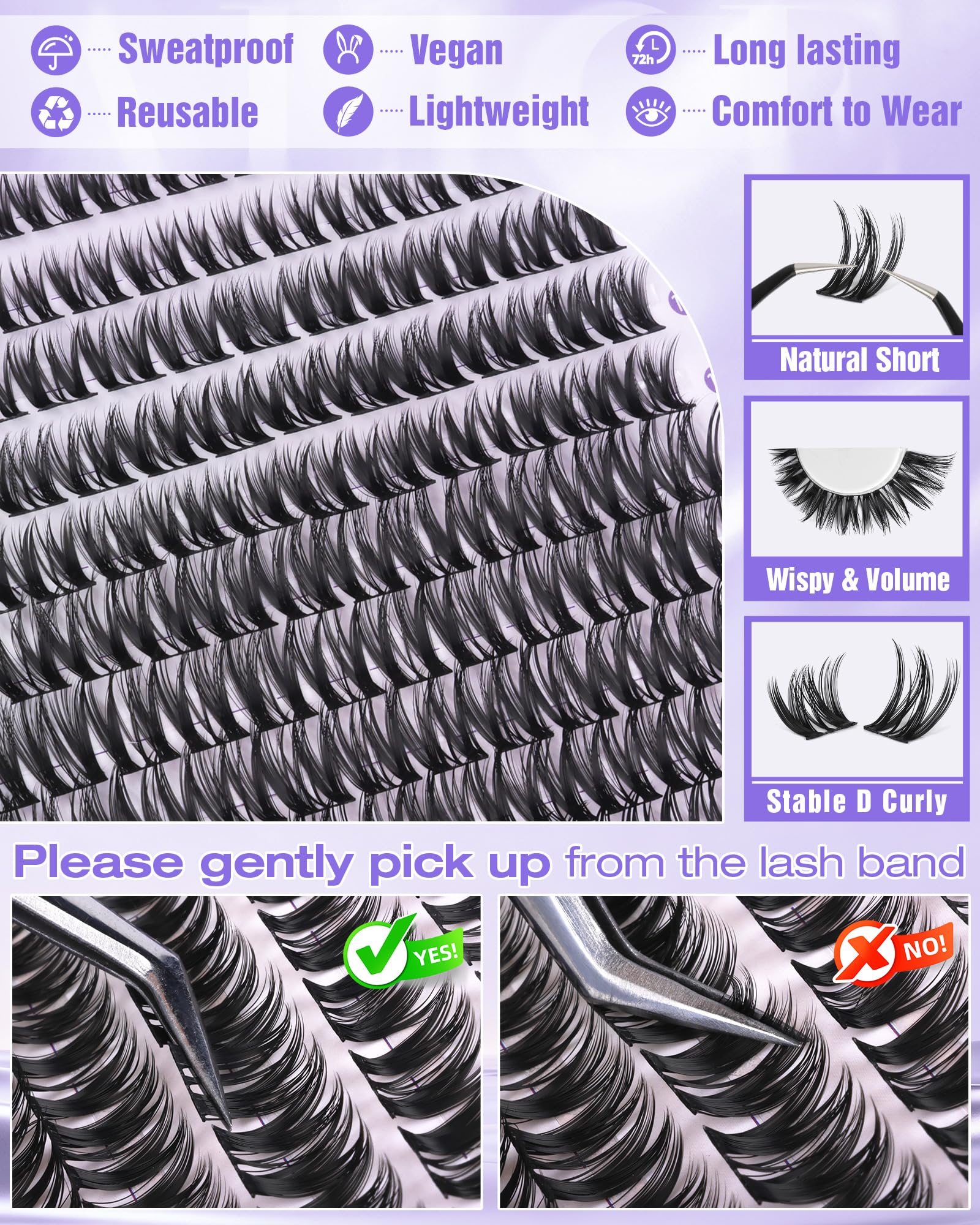 ALICE Flaunt Lash Clusters 168 pièces, volume personnalisable pour chaque œil.