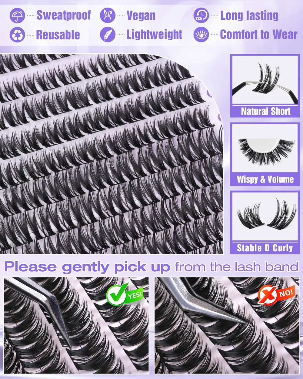 ALICE Flaunt Lash Clusters 168 pièces, volume personnalisable pour chaque œil.