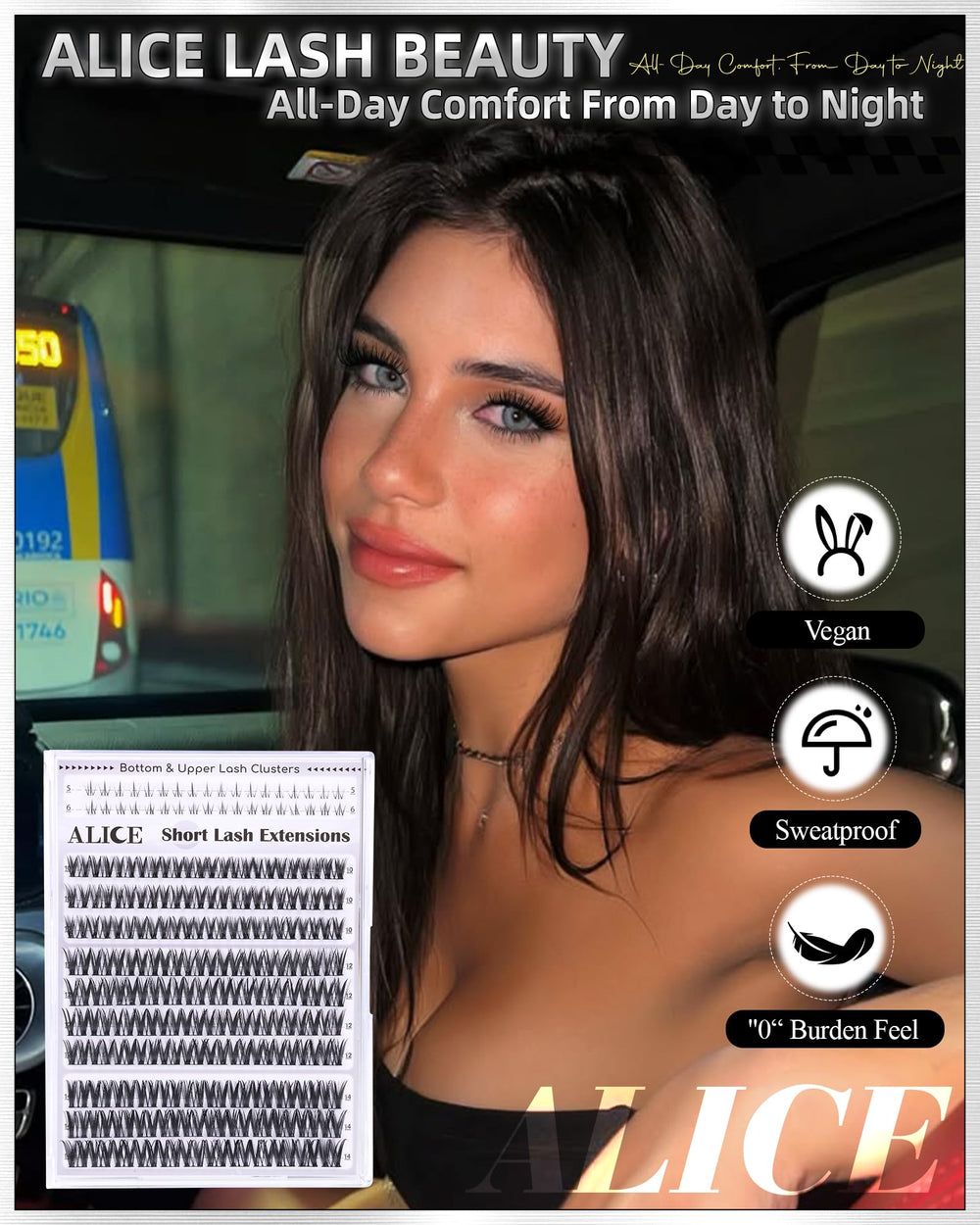 ALICE Flaunt Lash Clusters application rapide en quelques minutes.