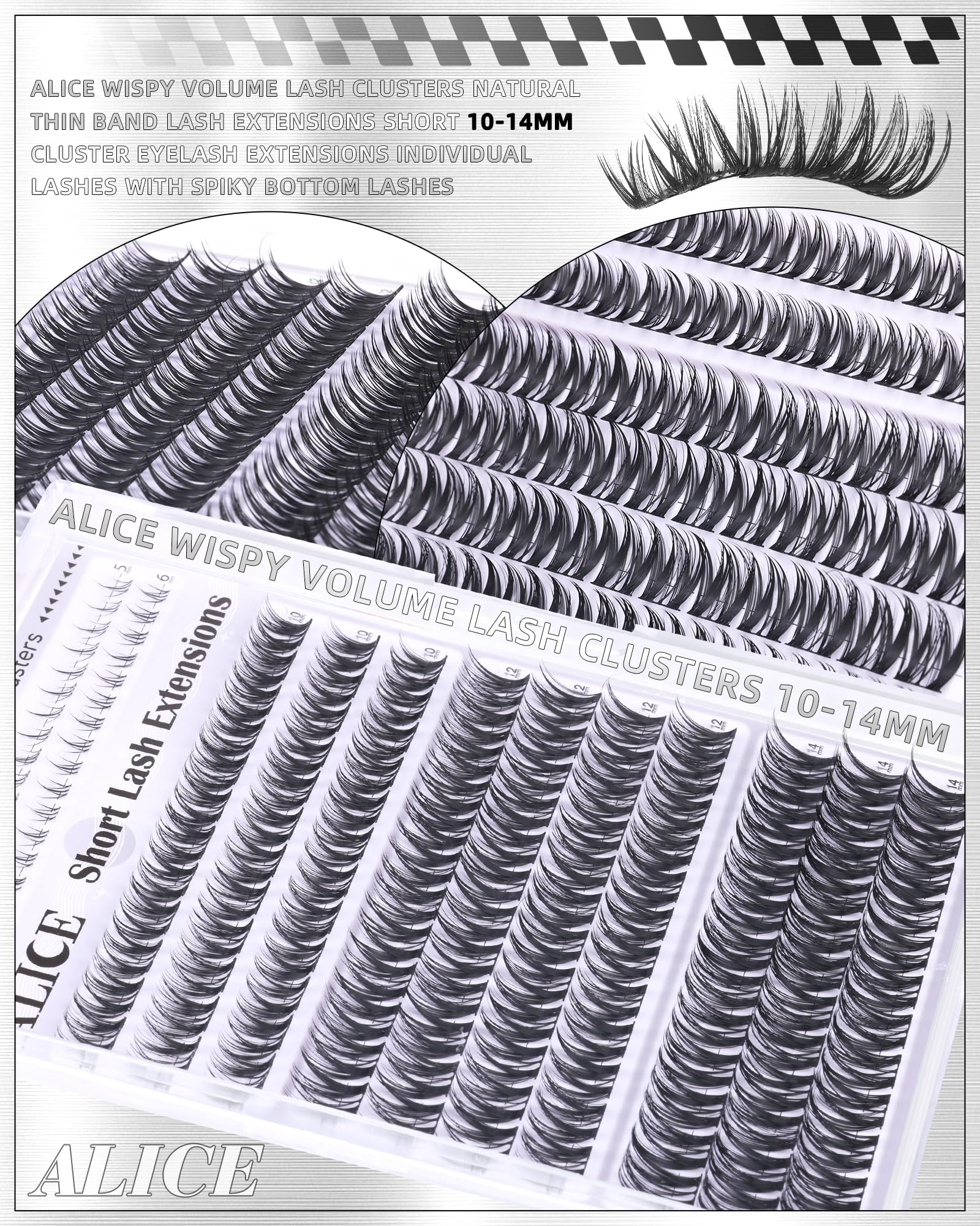 ALICE Flaunt Lash Clusters bande mince discrète qui se fond dans la ligne des cils.