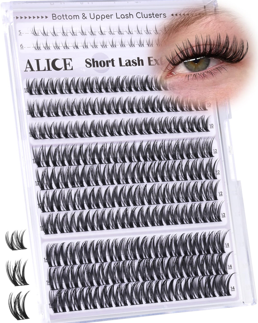ALICE Flaunt Lash Clusters avec bande mince pour un confort durable.
