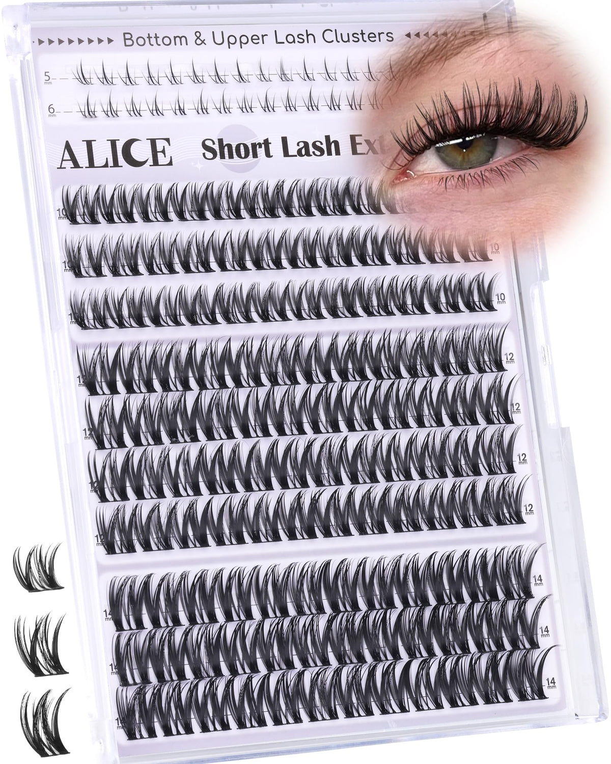 ALICE Flaunt Lash Clusters avec bande mince pour un confort durable.