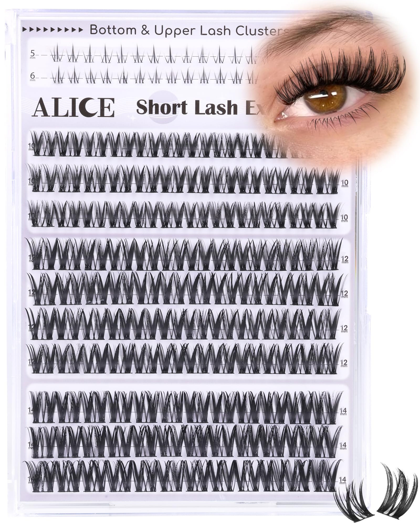 ALICE Flaunt Lash Clusters système base cohérente pour un look équilibré.