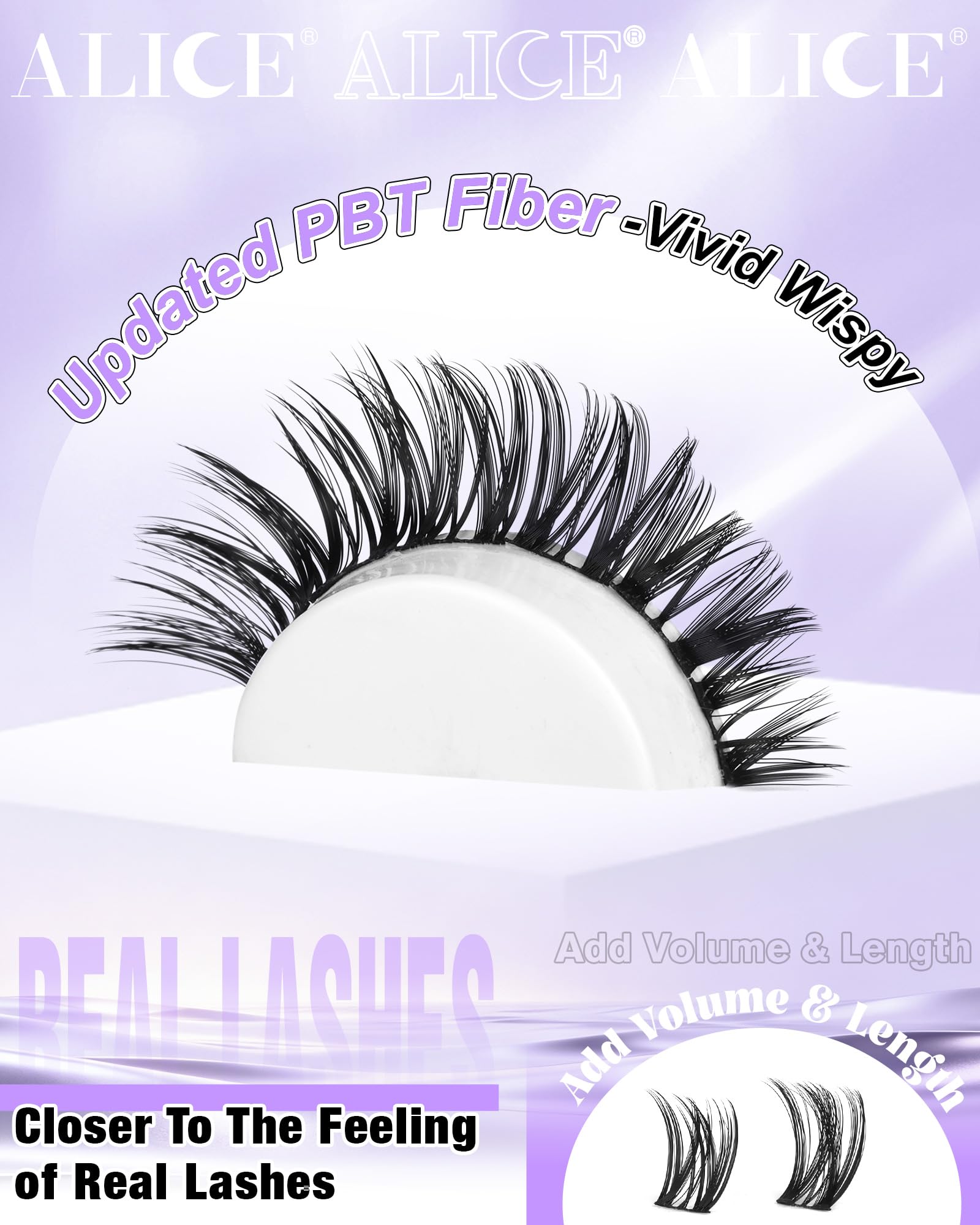 ALICE Flaunt Lash Clusters résistants à l'eau pour une tenue discrète.