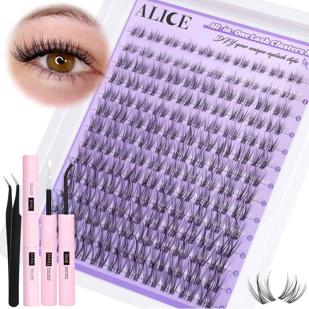 ALICE kit extension cils — ensemble contenu pour une pose DIY facile à domicile.