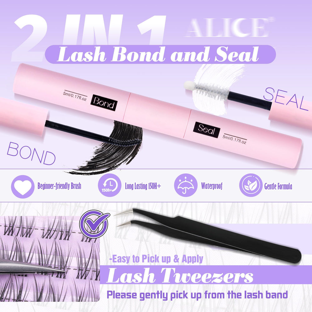 ALICE kit extension cils — longues longueurs 8-16 mm pour varier le style.