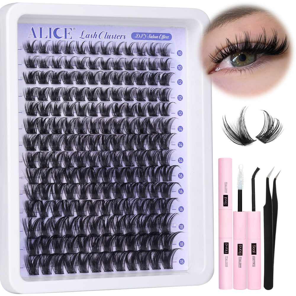 ALICE kit extensions cils amas fin, rendu naturel pour le quotidien.