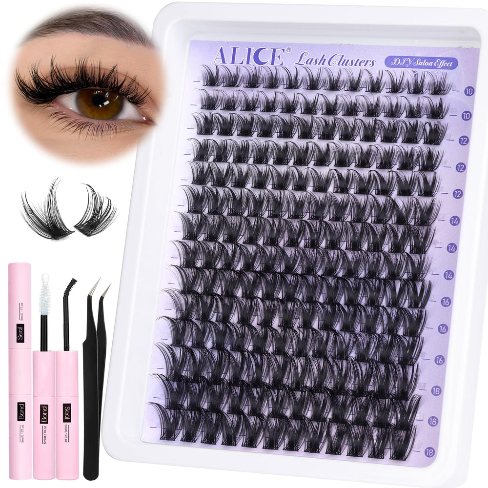 ALICE kit extensions cils longueurs 10-18mm, crée des looks variés.