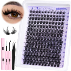 ALICE kit extensions cils longueurs 10-18mm, crée des looks variés.