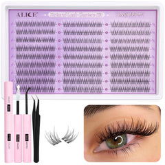 ALICE Lash Clusters avec bande claire pour un look discret et naturel