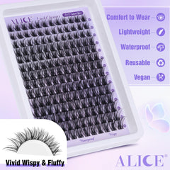 ALICE Lash Clusters Wispy – bande ultra-fine pour liaison douce.
