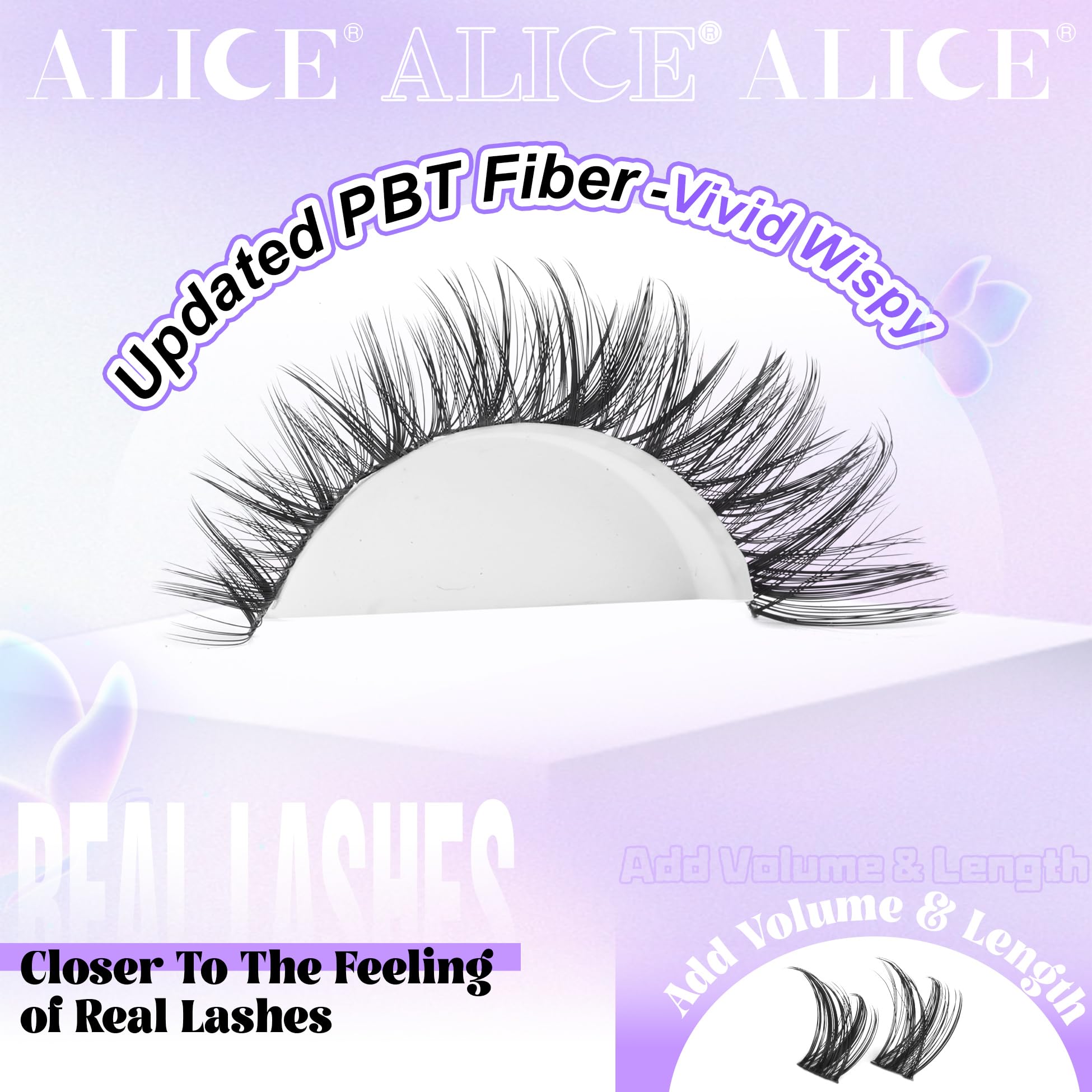 ALICE Lash Clusters Wispy – kit 168 pièces pour varier les styles.