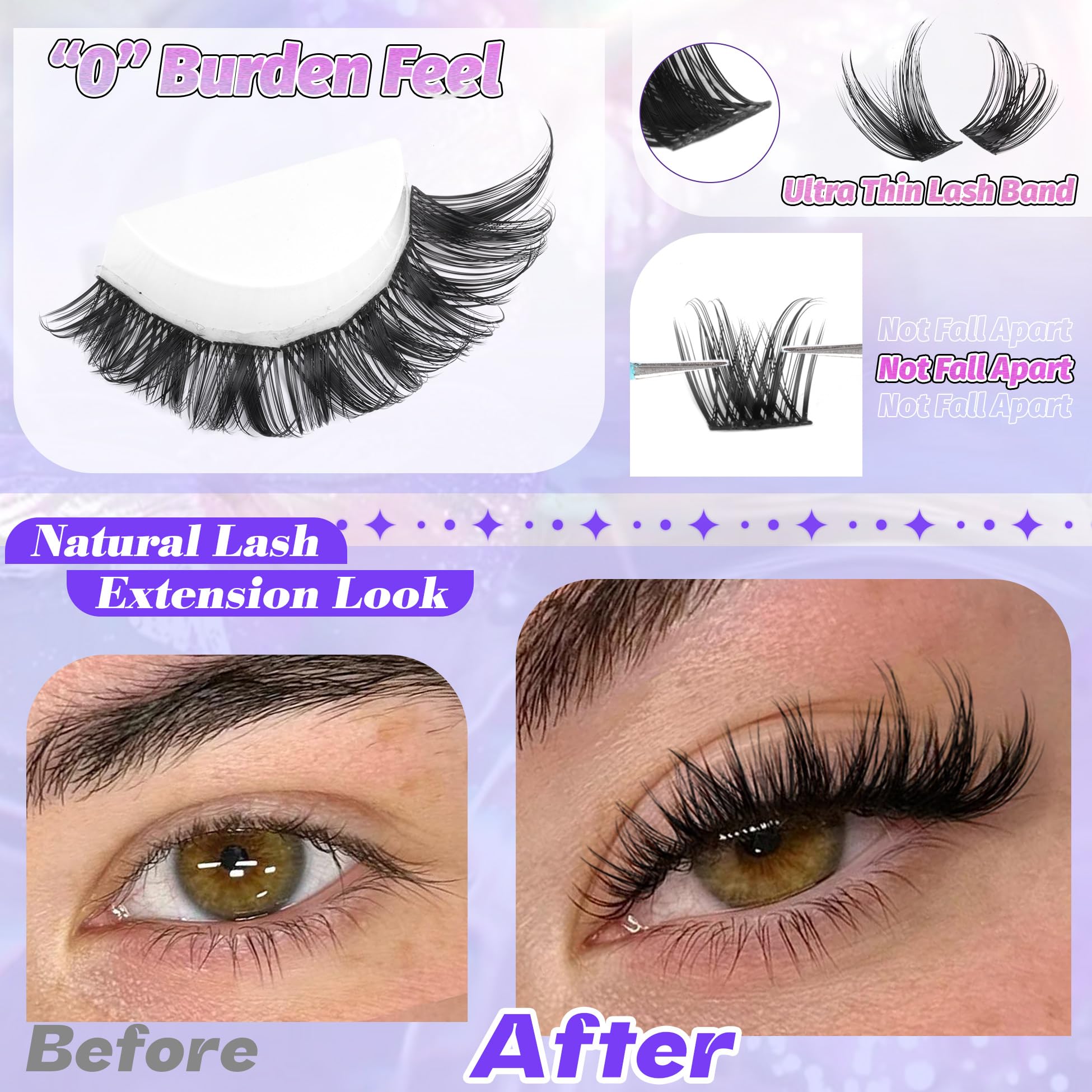 ALICE Lash Clusters extensions cils façon maison : pose rapide et personnalisable.