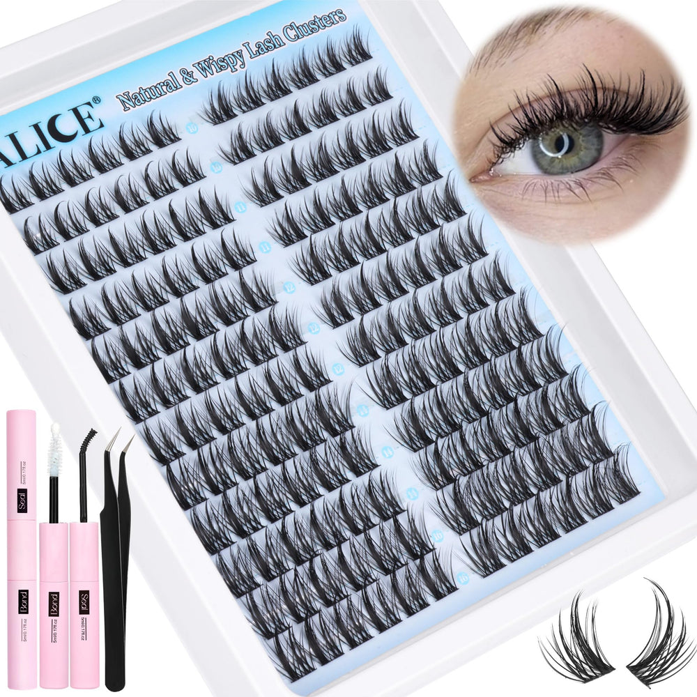 Kit ALICE Clusters Cils Naturels 144 pièces, ensemble complet pour des cils volumineux.