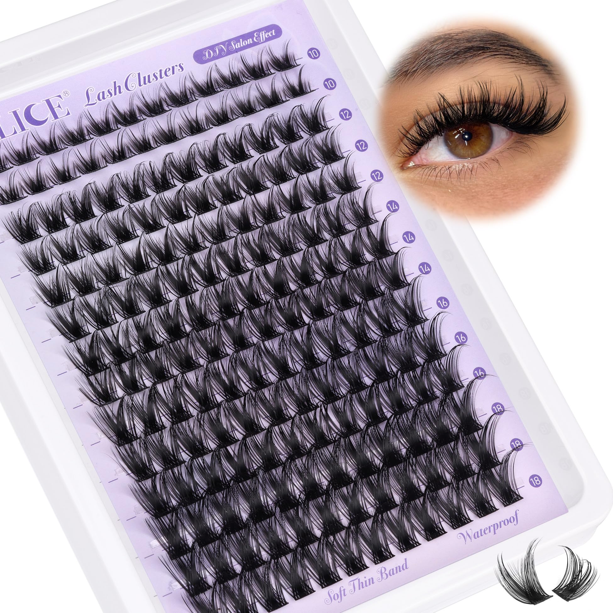 ALICE Lash Clusters kit 168 pièces : volume naturel prêt à l’emploi.