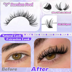 ALICE Lash Clusters Wispy – longueurs mixtes 10–18 mm pour effet progressif.