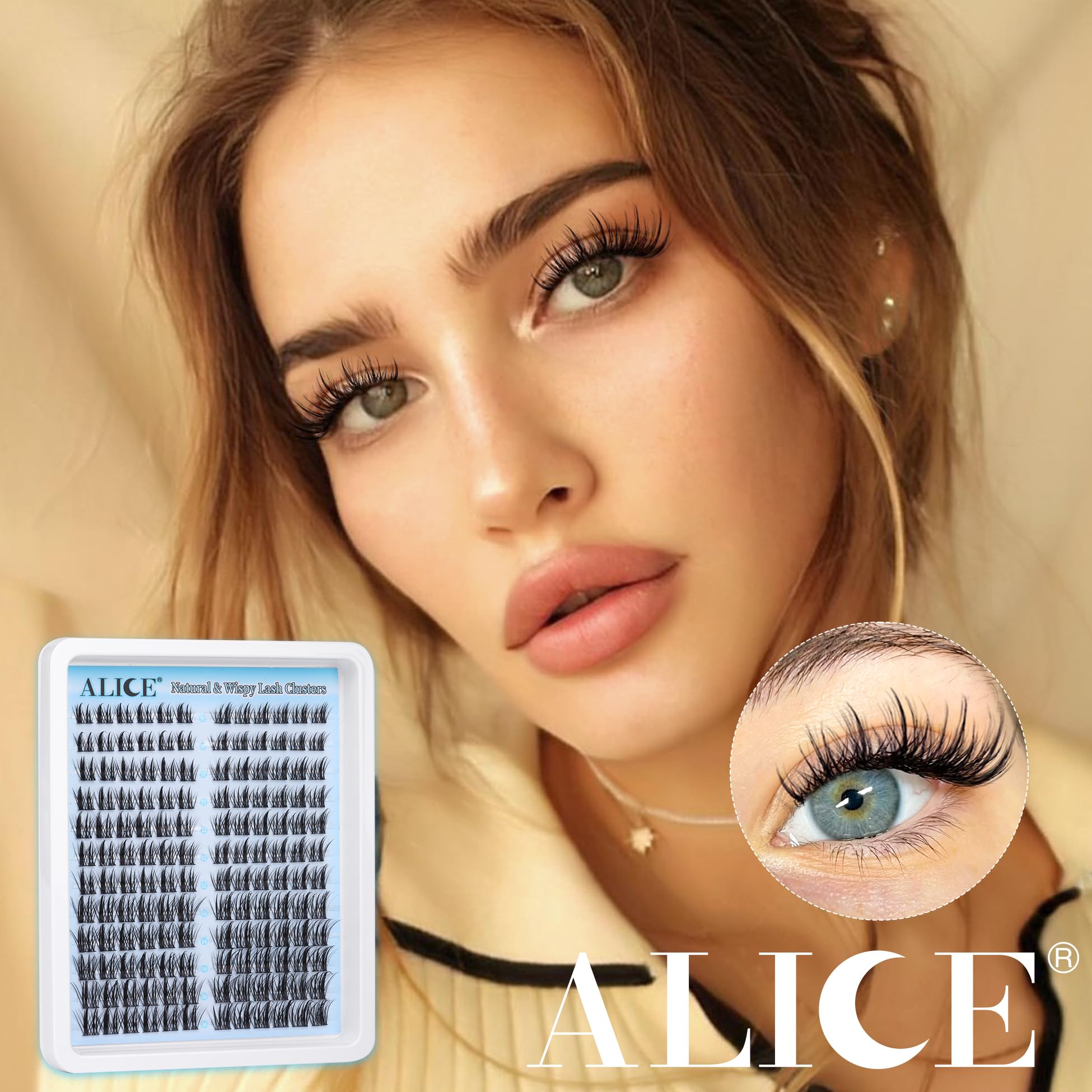ALICE Lash Clusters: yeux plus ouverts grâce à l'effet naturel.
