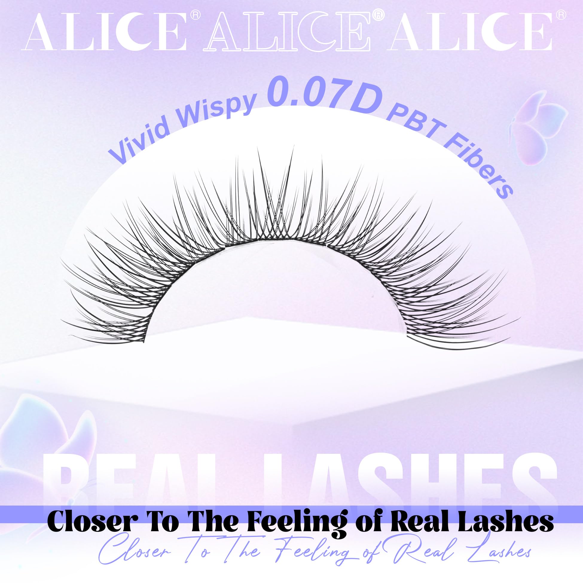 ALICE cils en grappes 10-12-14mm – longueur mixte pour style personnalisé