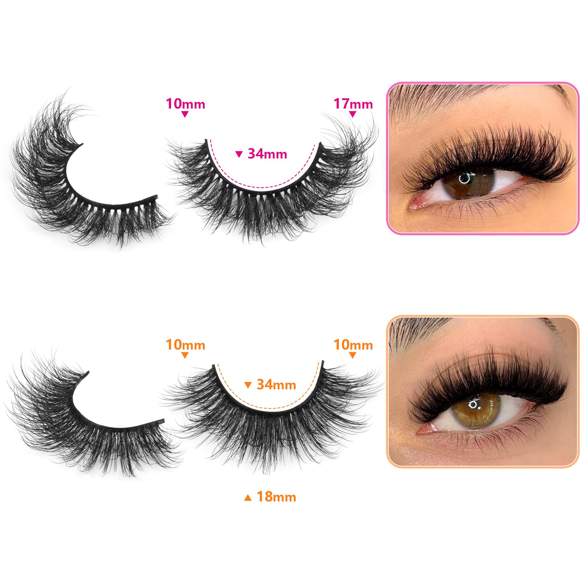 ALICROWN Cils-faux effets extensions: rendu longue durée à domicile