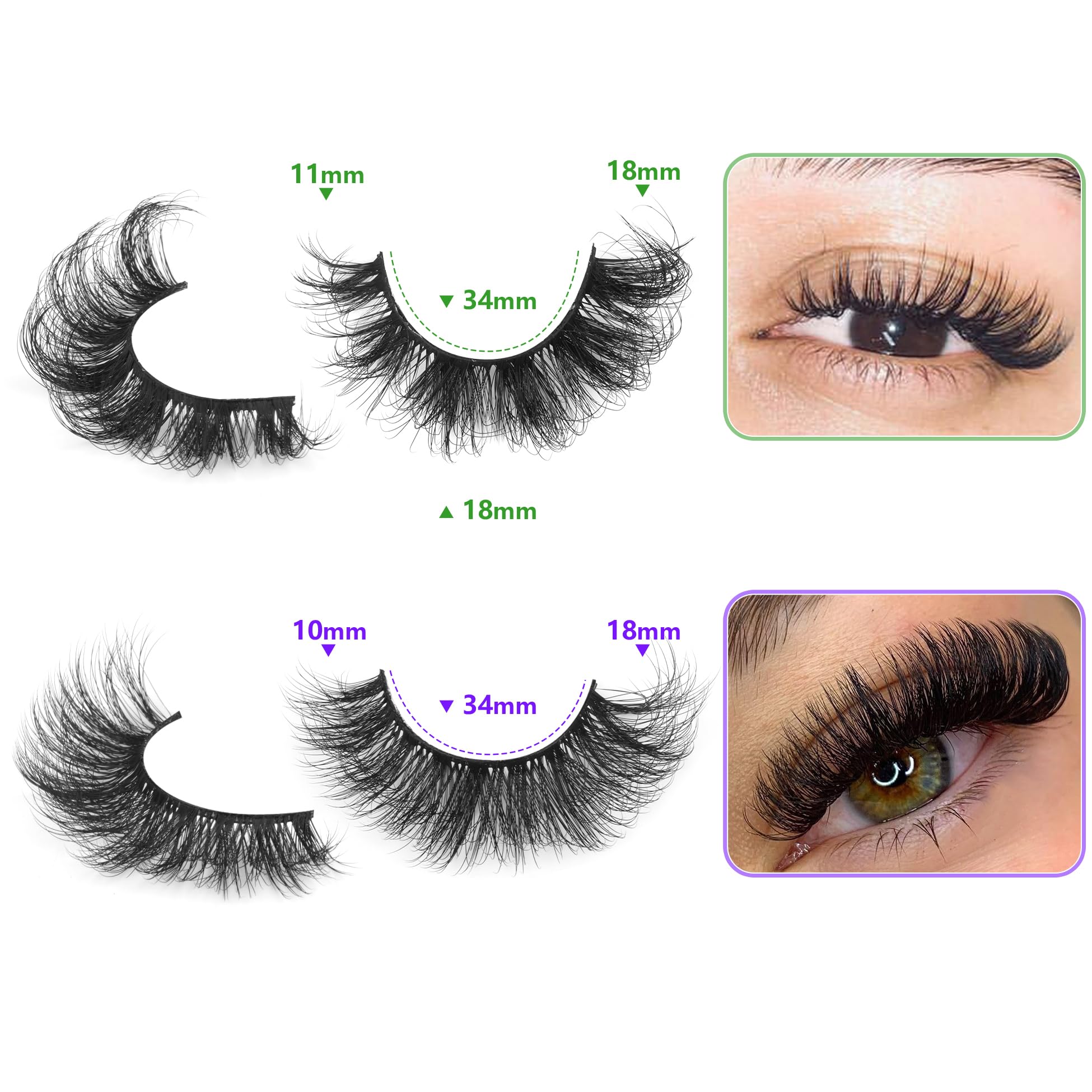 ALICROWN Coffret cils-wispy arc-en-ciel: cadeau festif et pratique