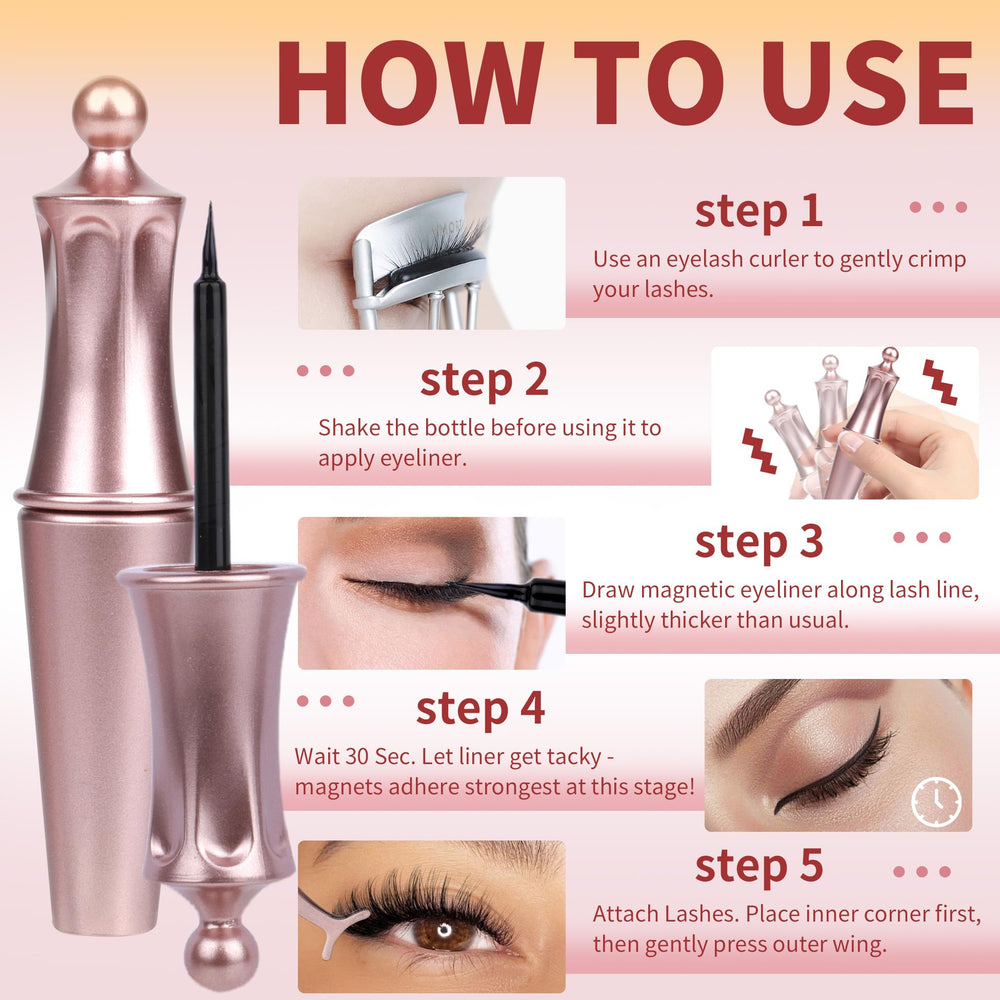 Rappel d’utilisation avec pince pour placement précis des cils.