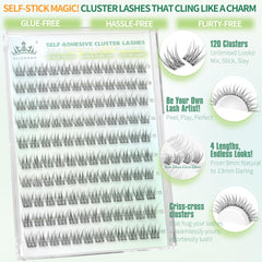ALICROWN HAIR cils adhésifs naturels 11mm – superposition facile pour volume.