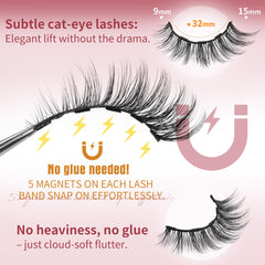 ALICROWN HAIR paires magnétiques pour un effet cat-eye naturel.