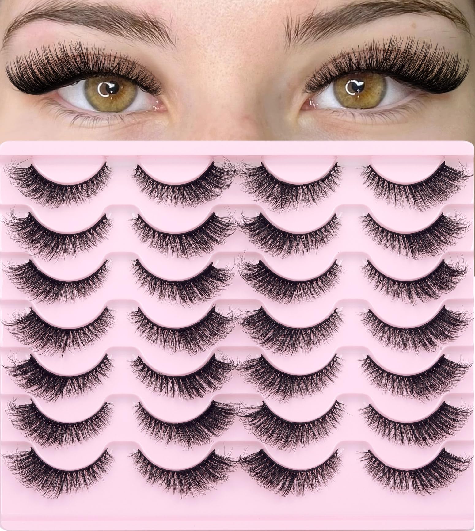 ALICROWN HAIR Cils faux vison doux, fini duveteux pour usage quotidien